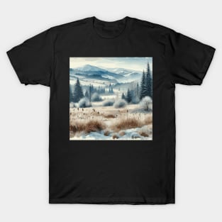 Winter Mountain Landscape T-Shirt